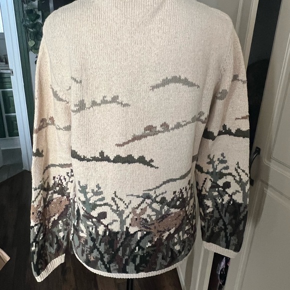 Ralph Lauren Cream and Brown Nature Sweater - Picture 8 of 8